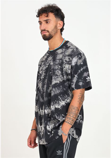 T-shirt a manica corta Tie-Dyed grigia da uomo ADIDAS ORIGINALS | IZ0091.